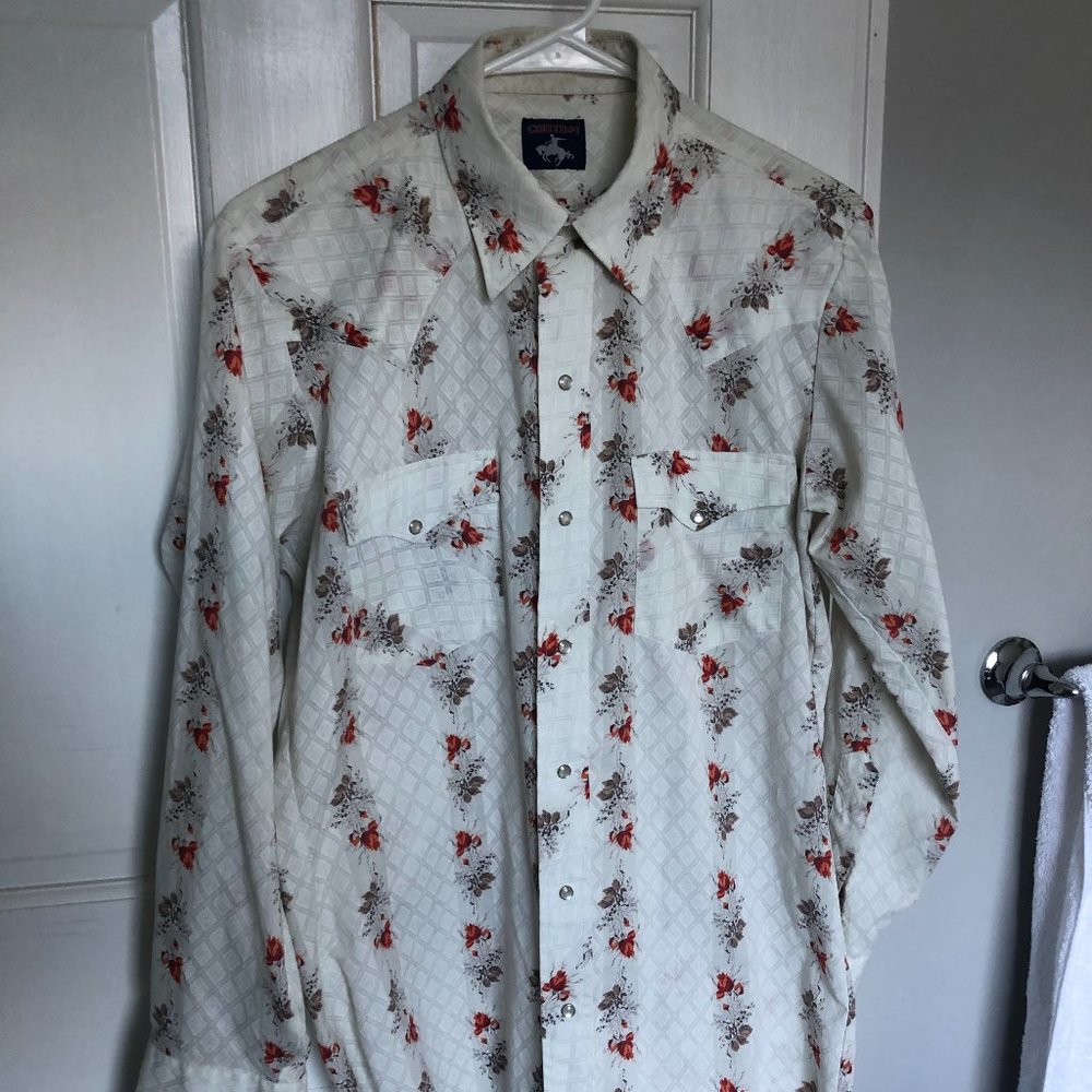 CHUTE #1 MENS  VINTAGE WESTERN BUTTON DOWN SHIRT